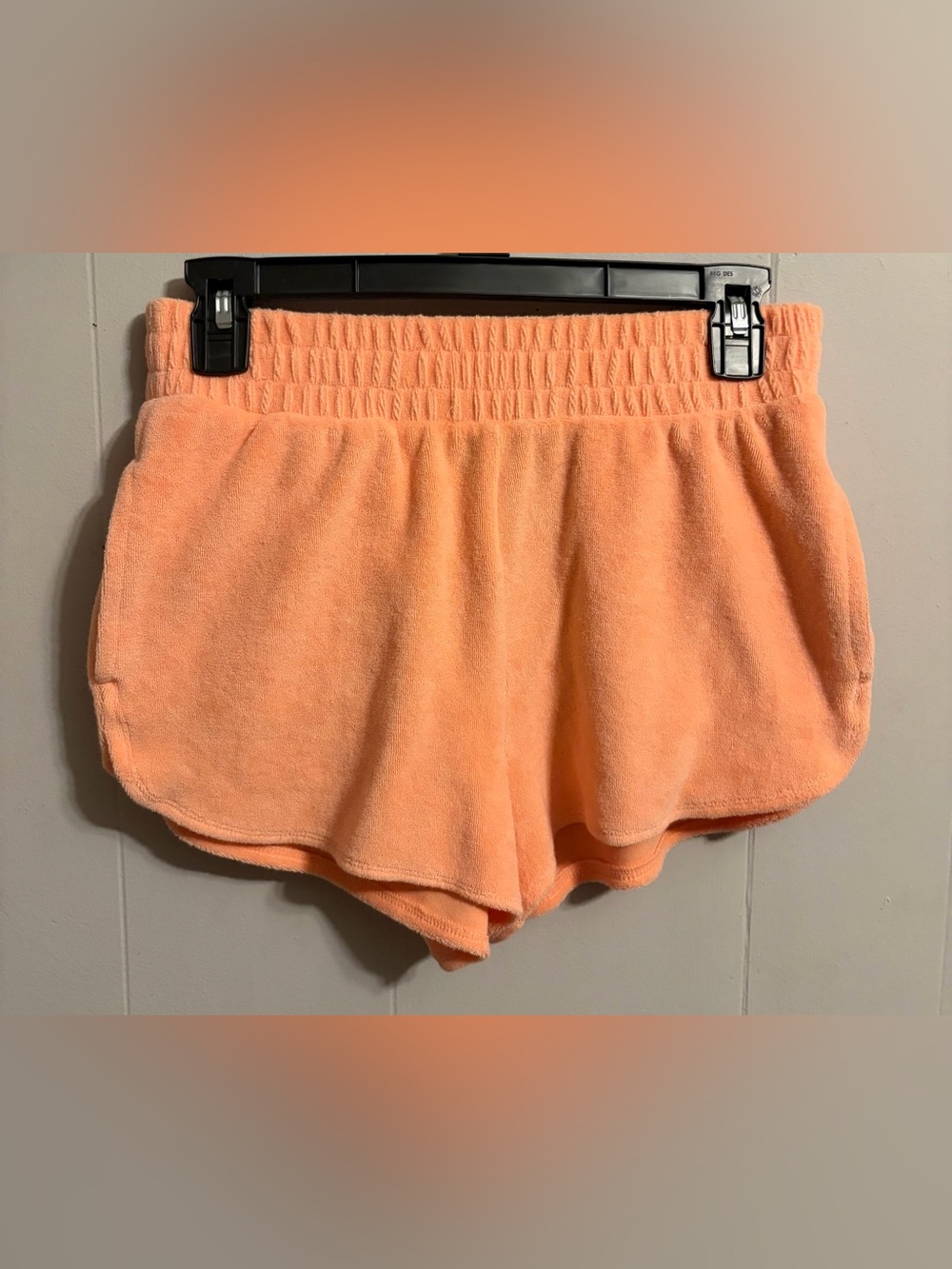 Victoria's Secret orange Terry Lounge Shorts with side pockets